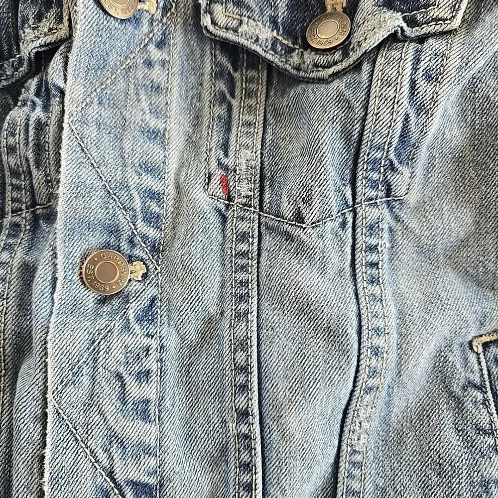 Gap Kids Star Wars Millennium Falcon Denim‎ Jean Jacket Size L Husky Distressed
